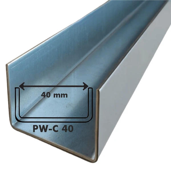 Ceownik — do Płyt Warstwowych Profil Bramowy Zamykający PW-C 40mm